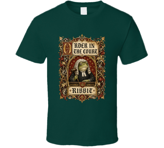 Frog In A Wig Court Funny T Shirt