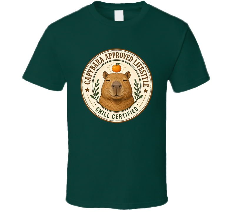 Capybara Approved Lifestyle Chill Certified Funny T Shirt