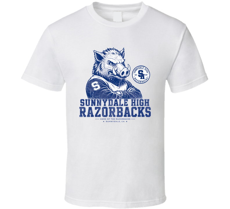 Sunnydale High Razorbacks Mascot Nostalgic Tv Vintage Look T Shirt