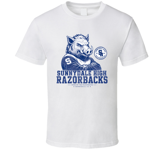 Sunnydale High Razorbacks Mascot Nostalgic Tv Vintage Look T Shirt