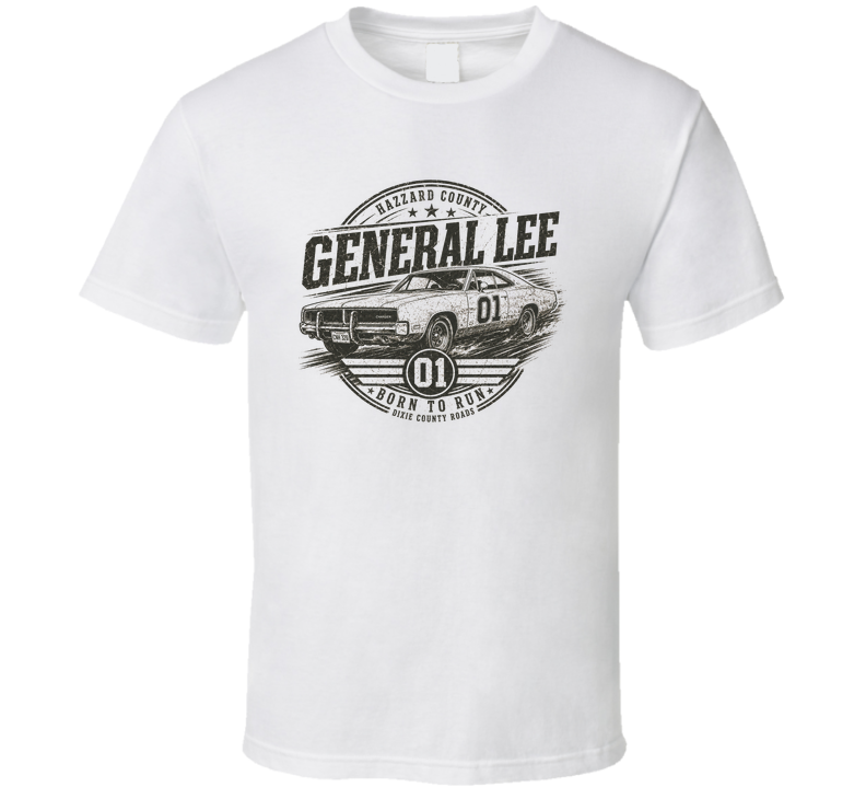 General Lee Hazzard County Nostalgic Tv Vintage Look T Shirt