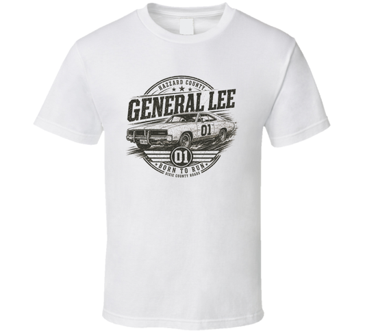 General Lee Hazzard County Nostalgic Tv Vintage Look T Shirt