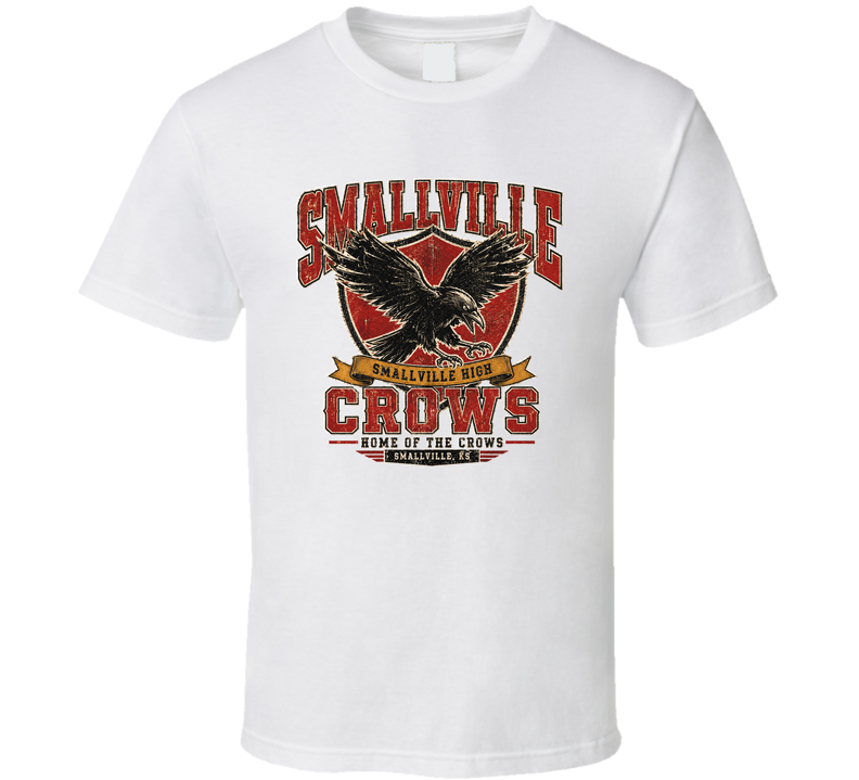 Smallville Crows Smallville High Home Of The Crows Nostalgic Tv Vintage Look T Shirt