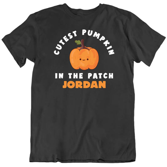 Customizable Cutest Pumpkin In The Patch Custom Name Halloween Personalized Premium Quality Unisex Gift T Shirt