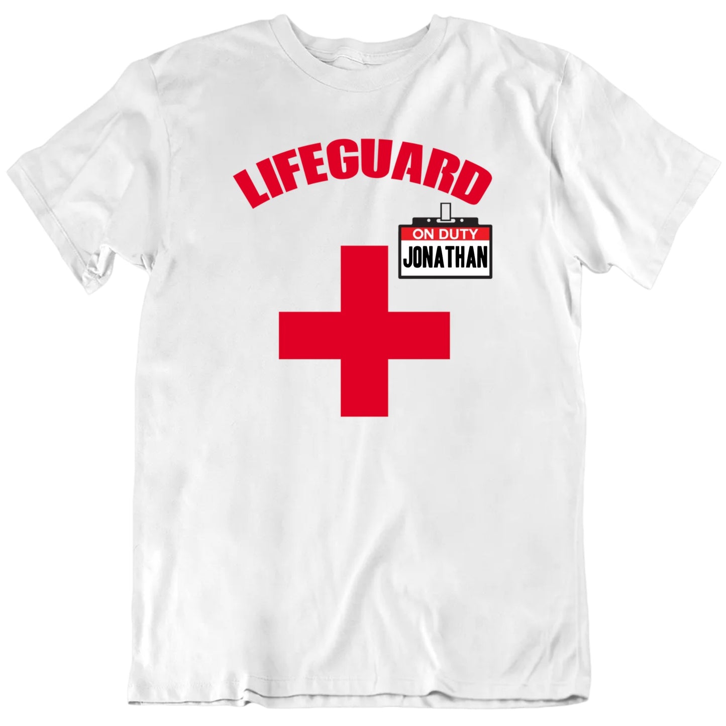 Lifeguard On Duty Custom Name Tag Halloween T shirt