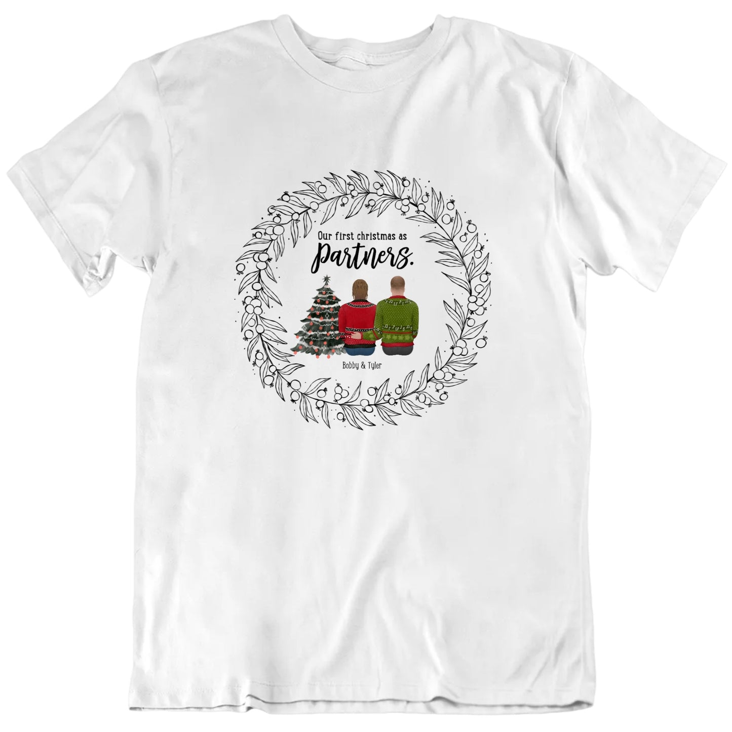 First Christmas as Partners Custom Gay Pride Love LGBT T Shirt