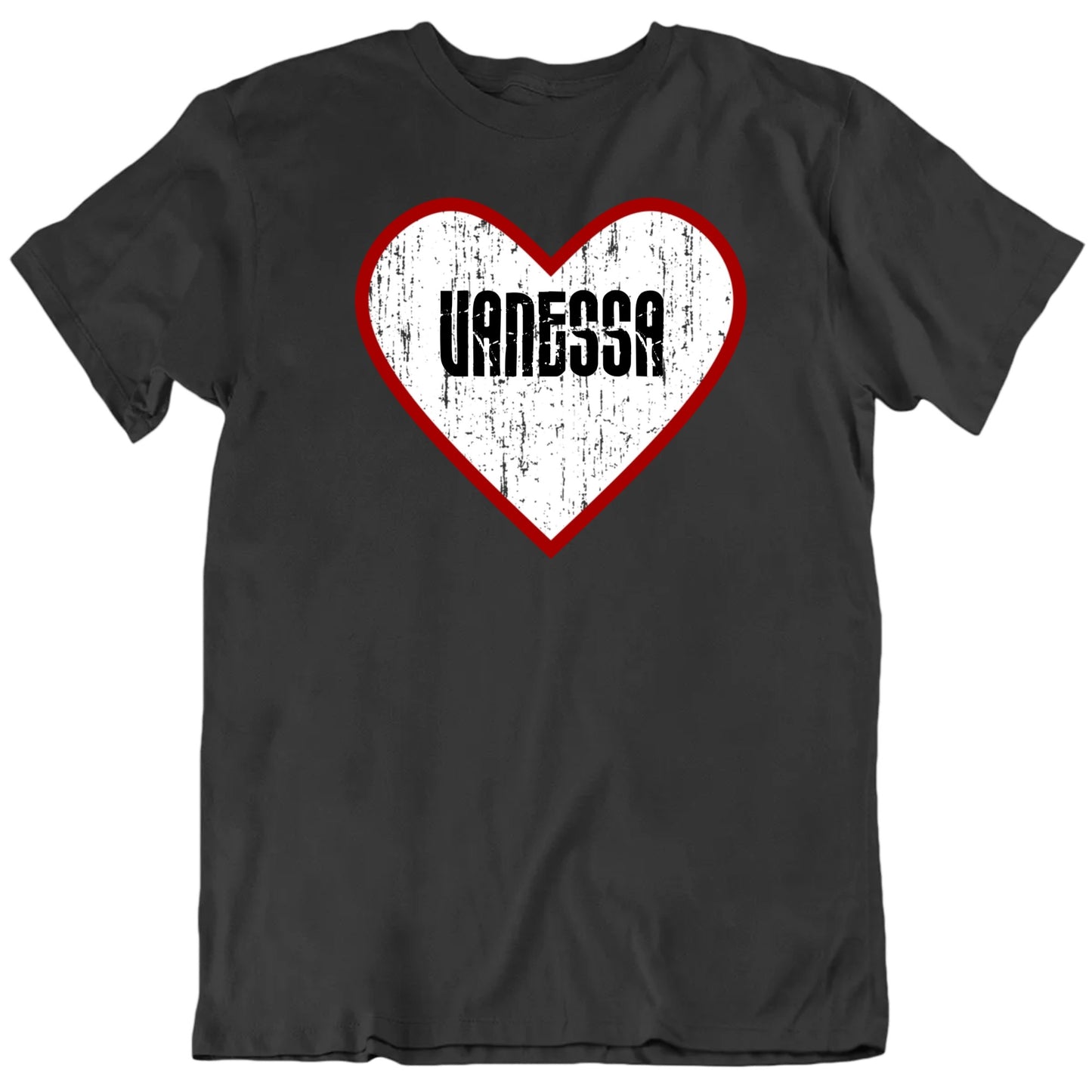 Customizable Grunge Heart Custom Name Personalized Premium Quality Unisex Valentine Gift T Shirt