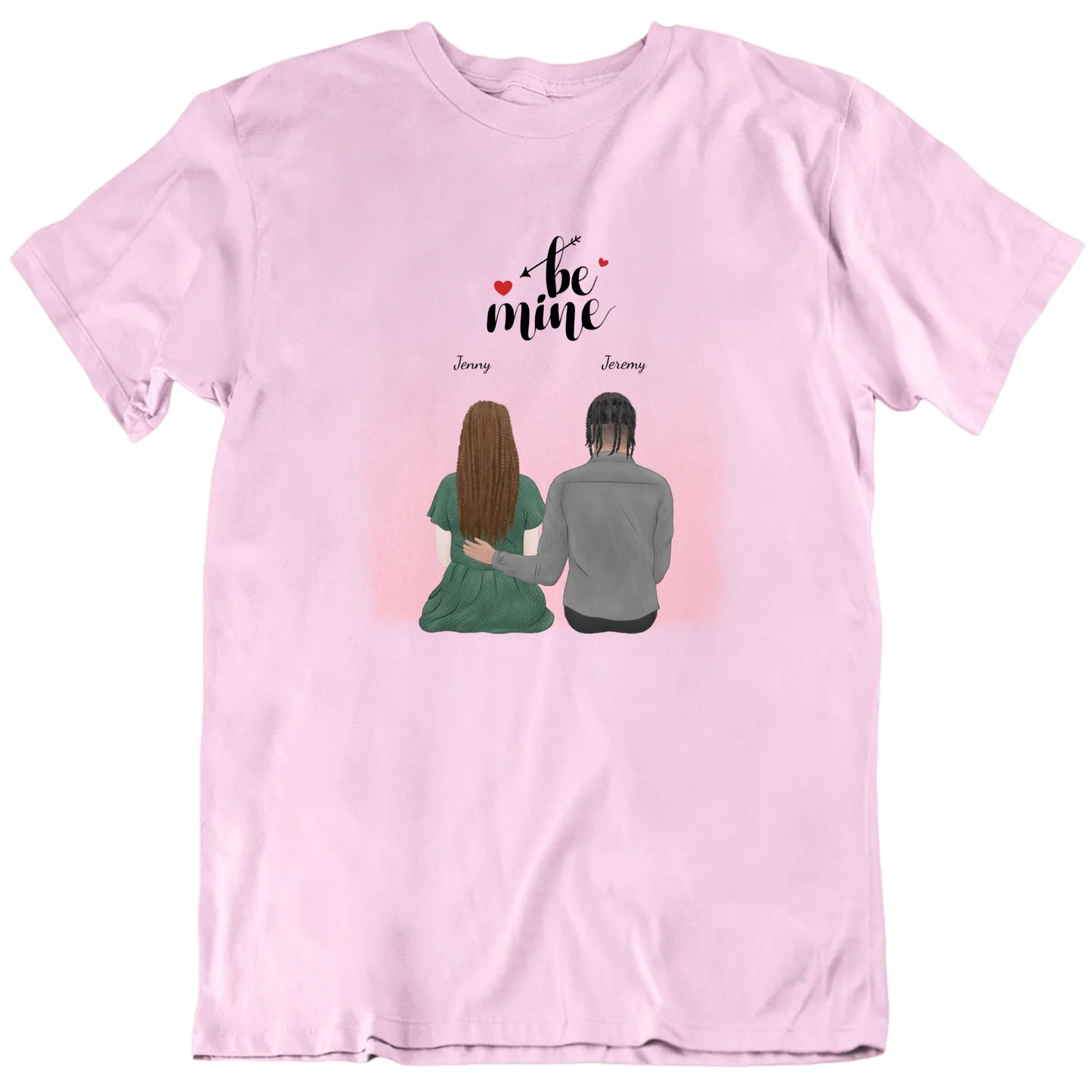 Be Mine Custom Names Valentine's Day T shirt