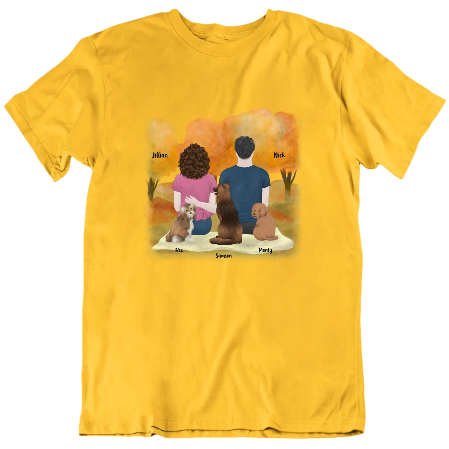 You, Me And The Dogs Custom Names T shirt