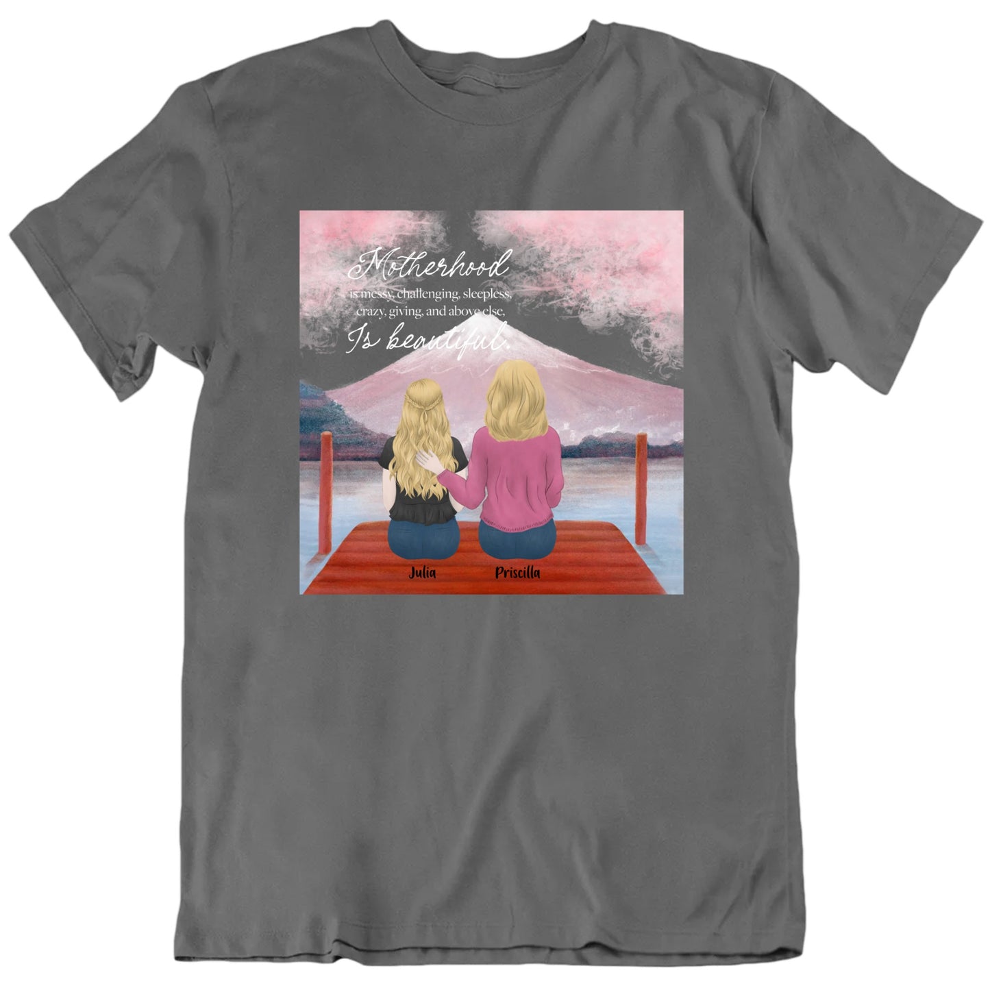 Motherhood Is Beautiful Customizable Mother's Day T shirt