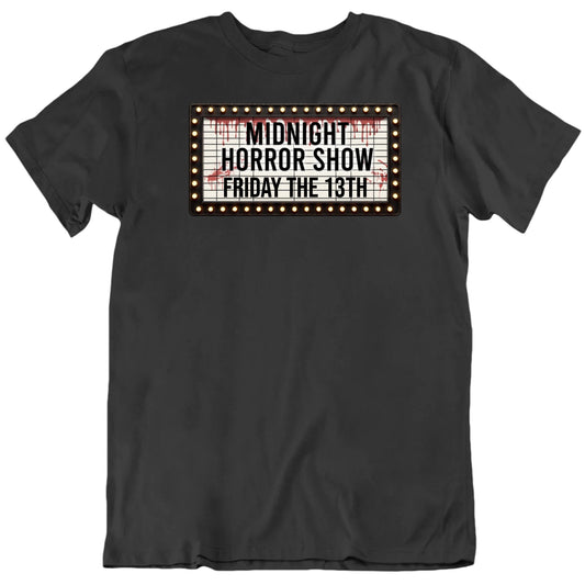 Customizable Midnight Horror Show Custom Movie Billboard Halloween Personalized Premium Quality Unisex Gift T Shirt