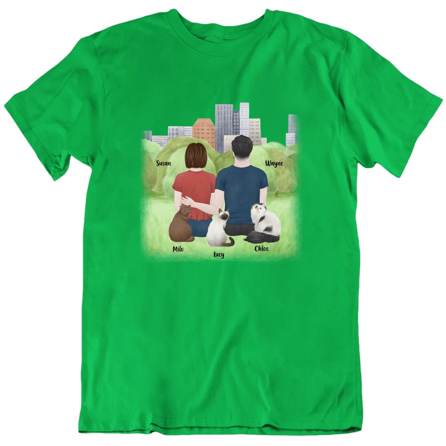 You, Me And The Cats At The Park Custom Pets T shirt