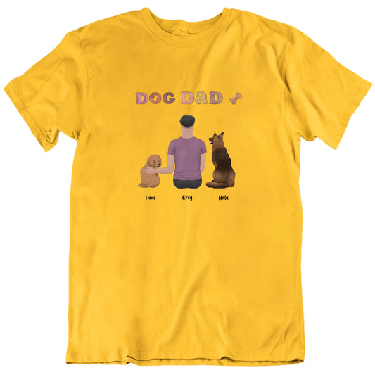 Dog Dad Custom Father's Day Funny Pet Gift T Shirt