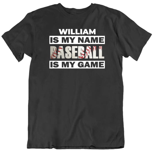 Customizable This Is My Name Baseball Is My Game Custom Baseball Player's Name Premium Quality Personalized Unisex T shirt