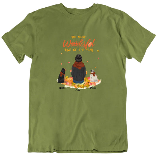 The Most Wonderful Time Of The Year Custom Dogs And Names T shirt