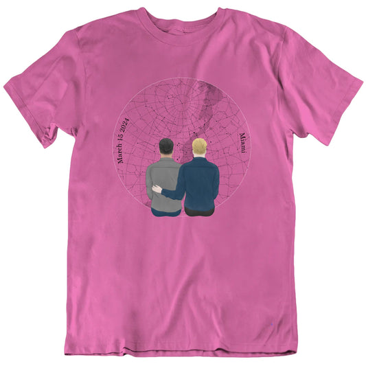 The Night You Said Yes Custom Name Date And Location Starmap T shirt