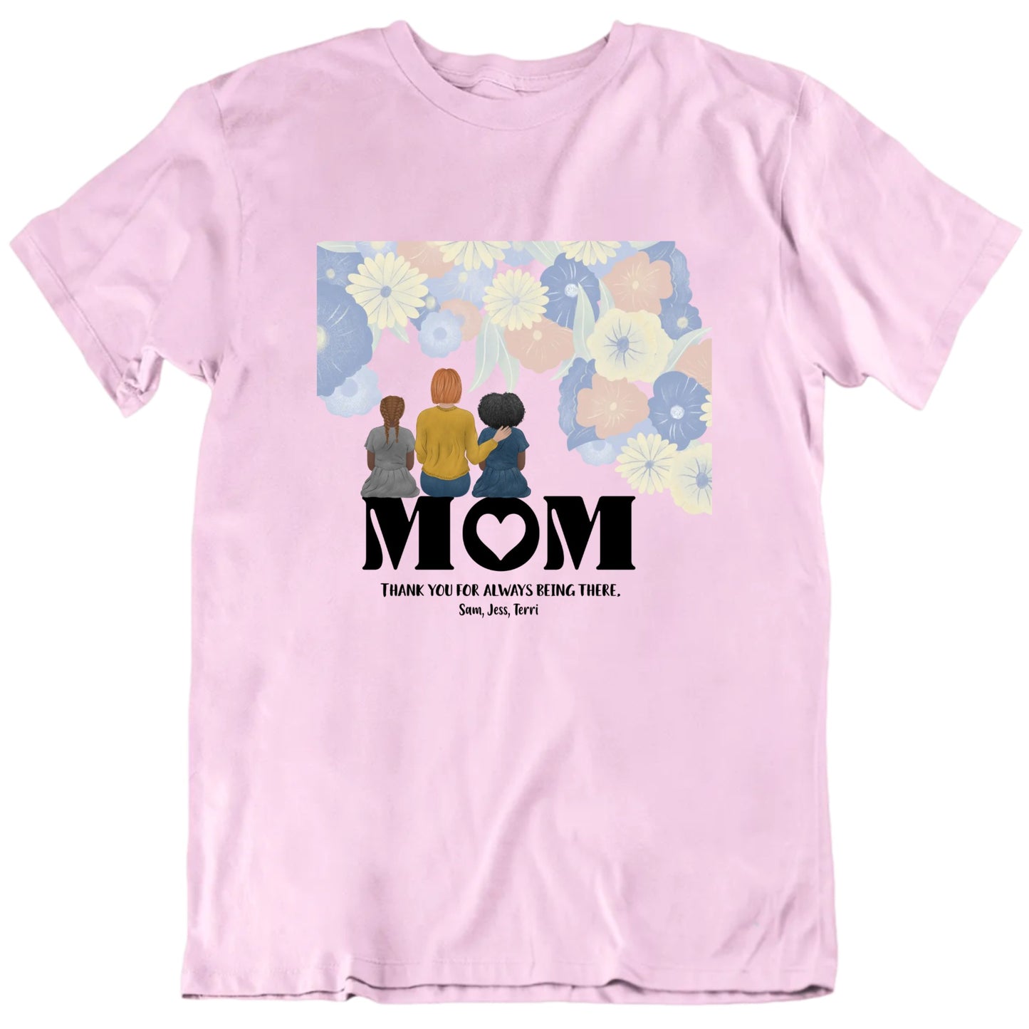 Thank you mom custom name t shirt