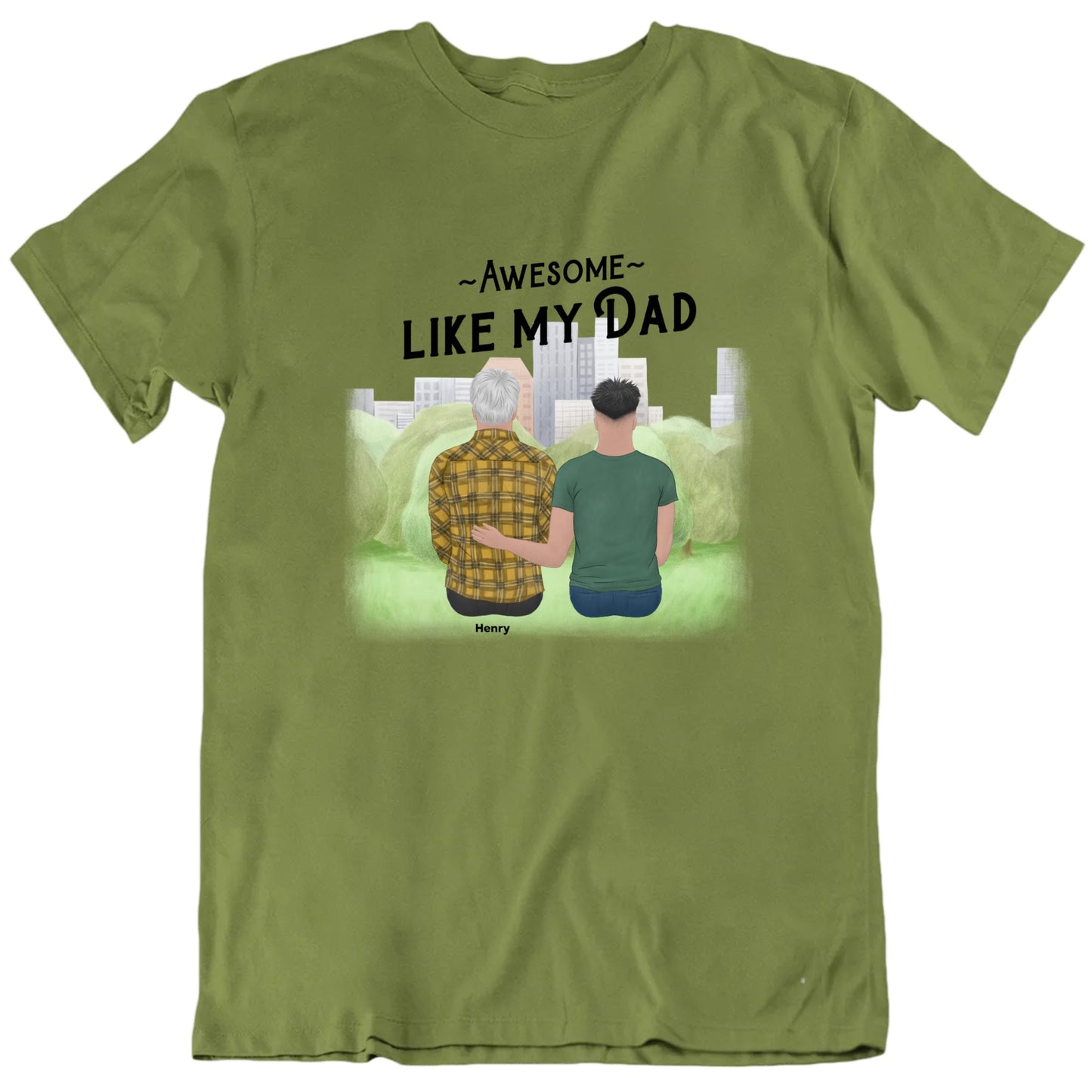 Awesome Like My Dad Custom Father's Day Gift T Shirt