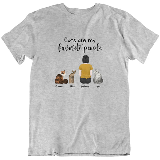 Cats Are My Favorite People Custom Cat Breeds And Names T shirt