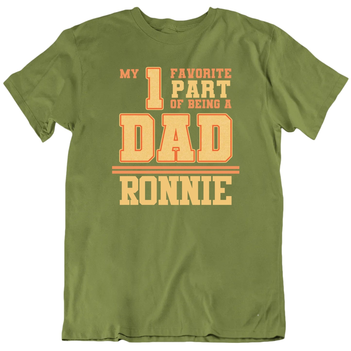 My One Favorite Part Of Being A Dad Custom Child's Name Father's Day T shirt