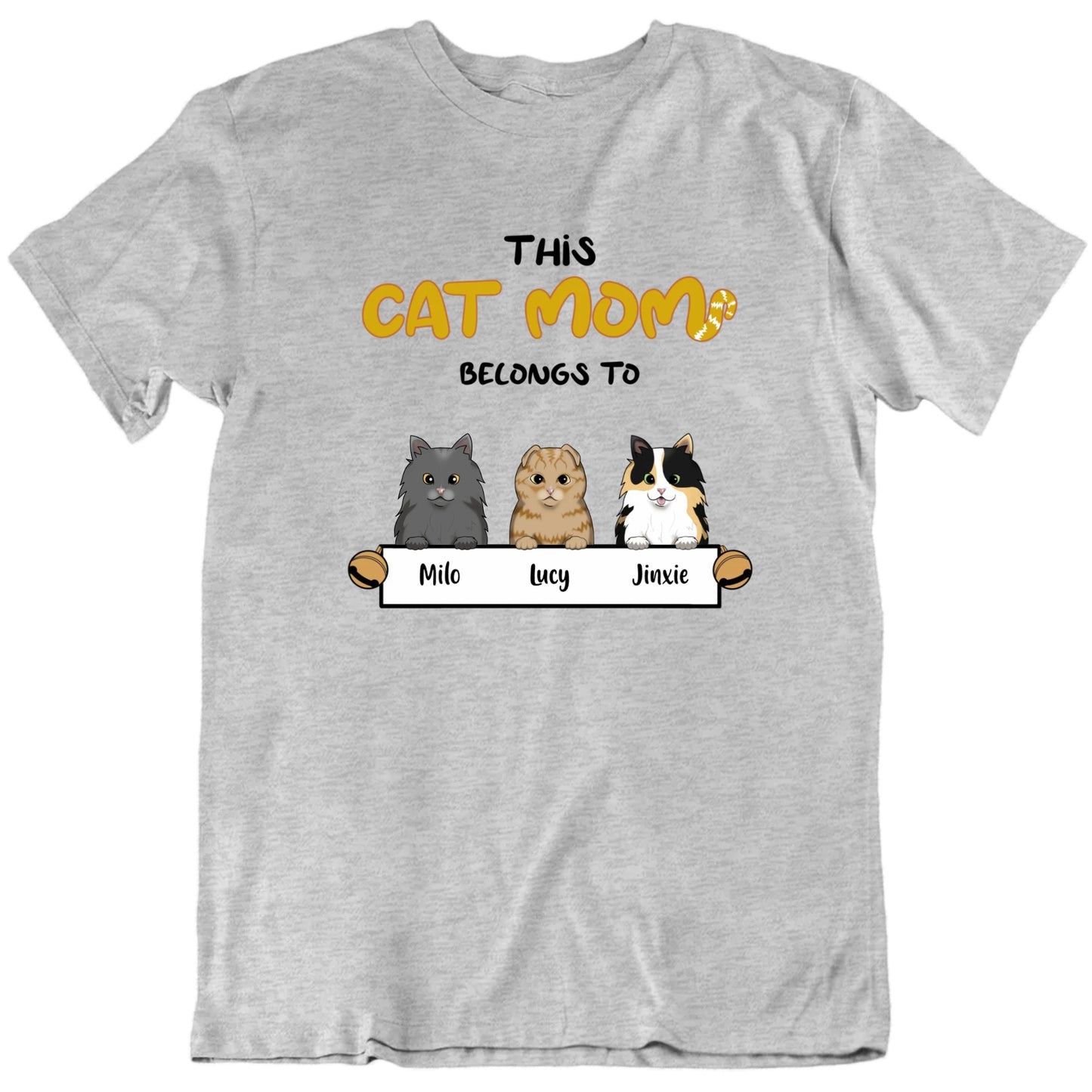 This Cat Mom Belongs To Custom Cat Names T shirt