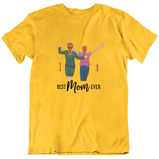 Best Mom Ever Custom Names Mother's Day T shirt