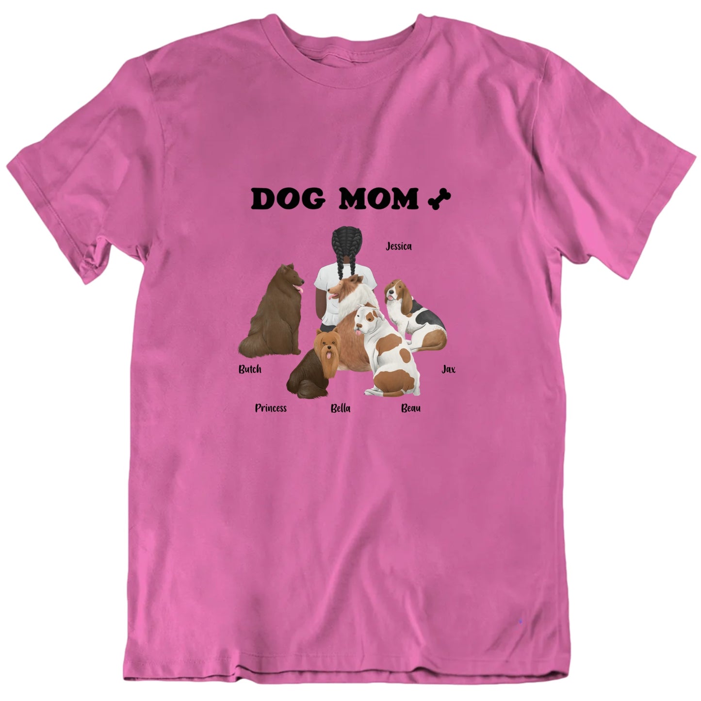 Dog Mom Custom Dog Lover T shirt