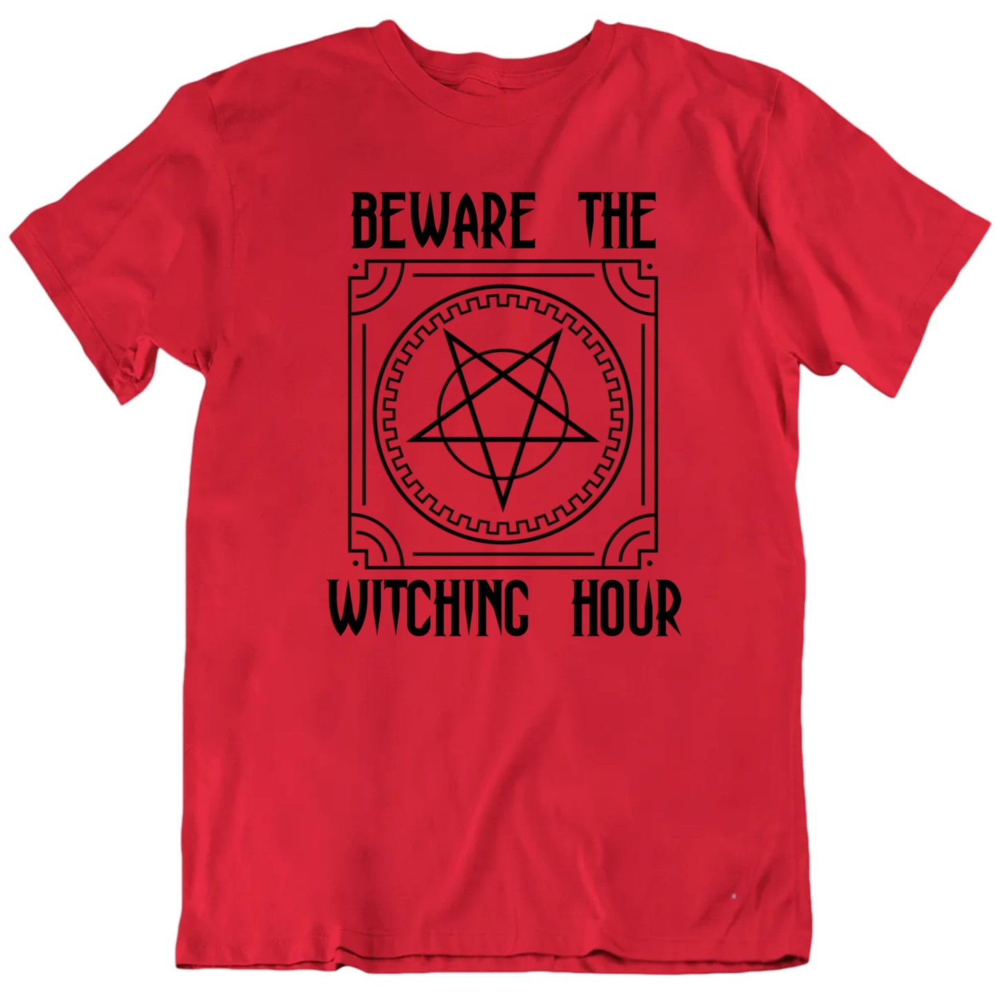Customizable Pentagram Halloween Party Custom Phrase Personalized Premium Quality Unisex T Shirt