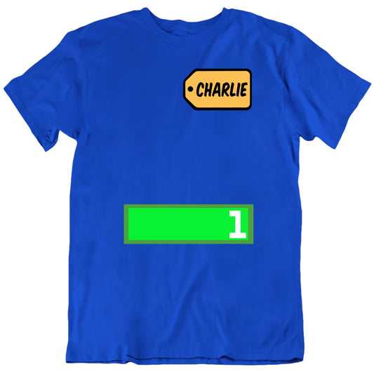 Customizable Game Show Custom Name Tag Contestants Row Green Bid Premium Quality Personalized Unisex Gift T-shirt