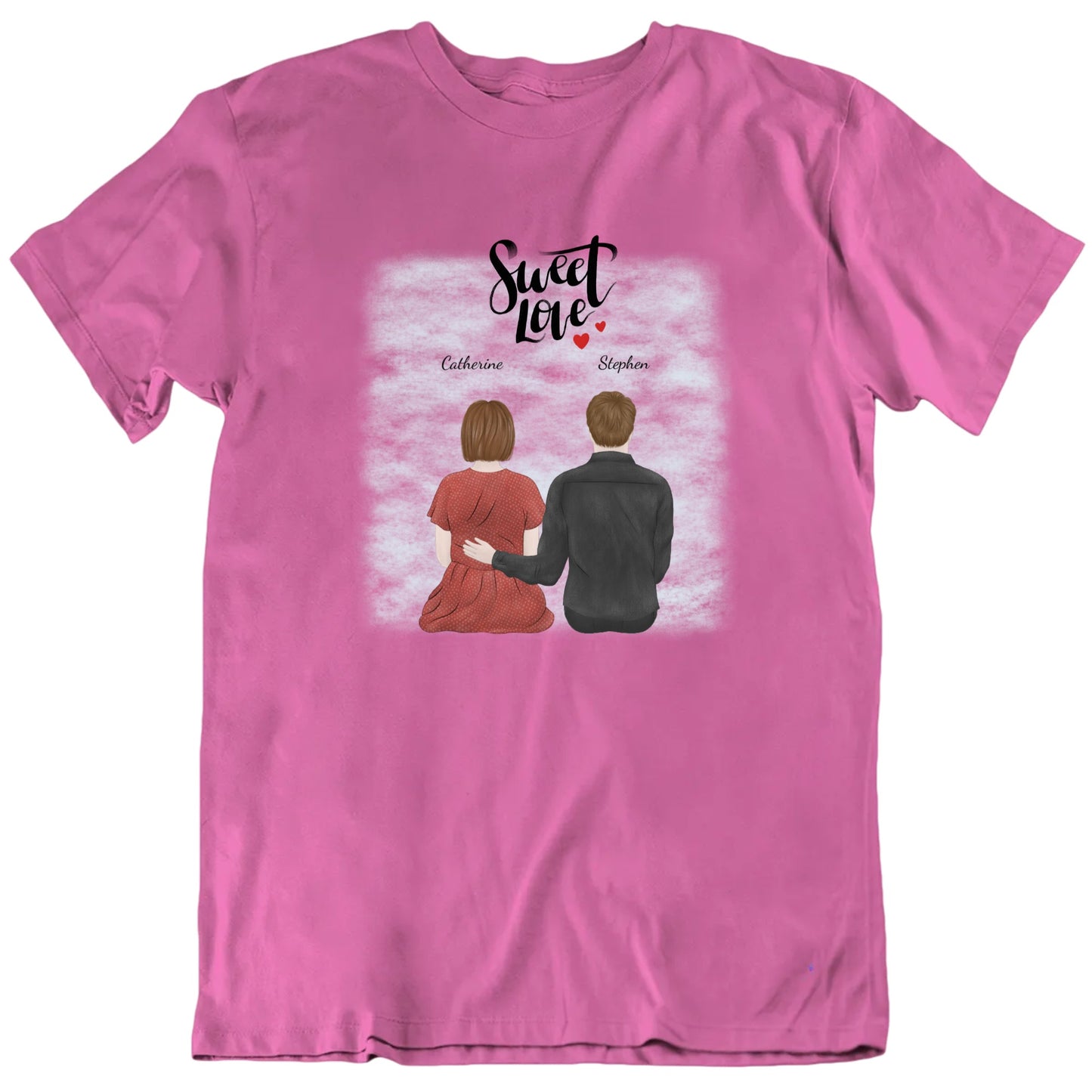 Sweet Love Custom Names Valentine's Day T shirt