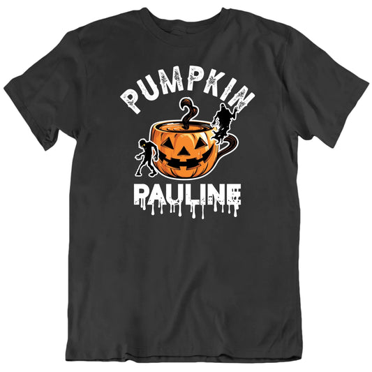 Customizable Pumpkin Spice Zombie And Ghost Custom Name Halloween Personalized Premium Quality Unisex T Shirt