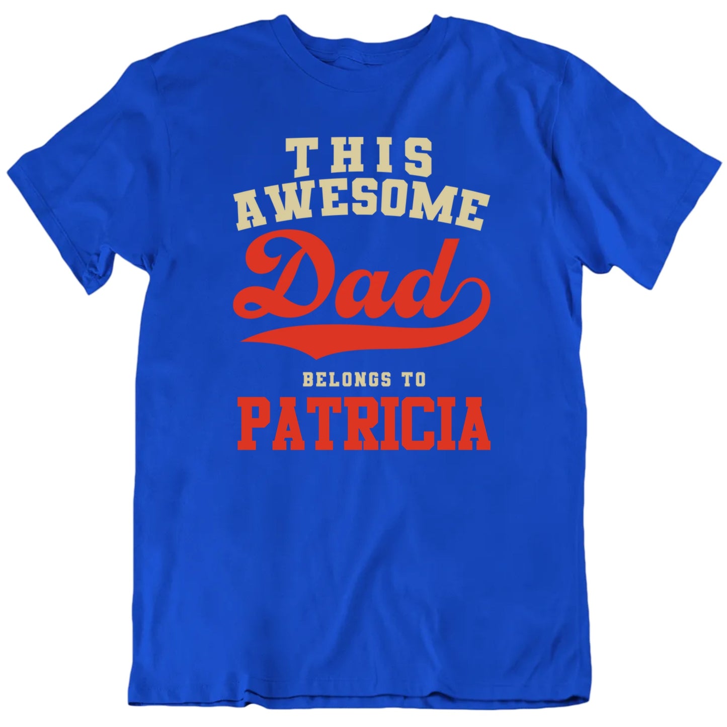 This Awesome Dad Belongs To Custom Child's Name Father's Day T shirt