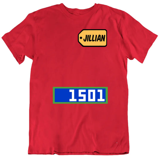 Customizable Game Show Custom Name Tag Contestants Row Blue Bid Premium Quality Personalized Unisex Gift T-shirt