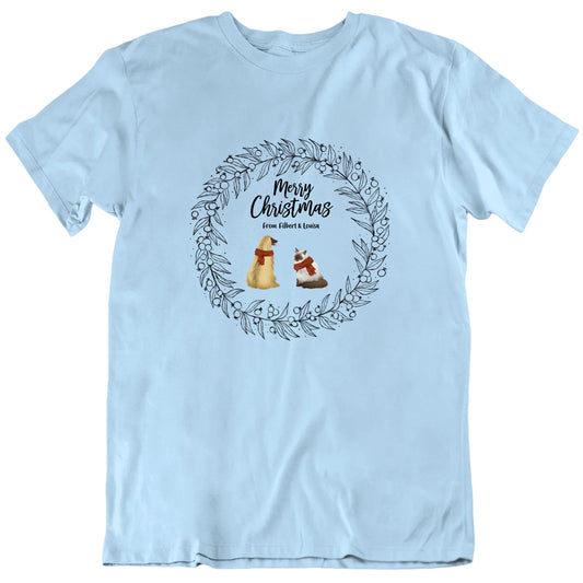 Merry Christmas From Our Pets Custom Pets And Names T shirt