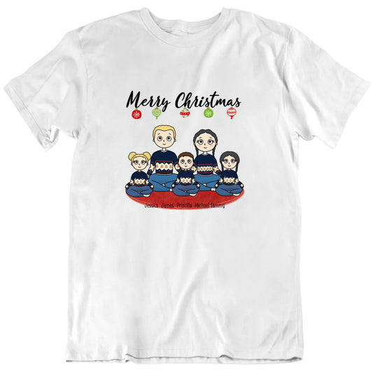 Merry Christmas Custom Family T shirt
