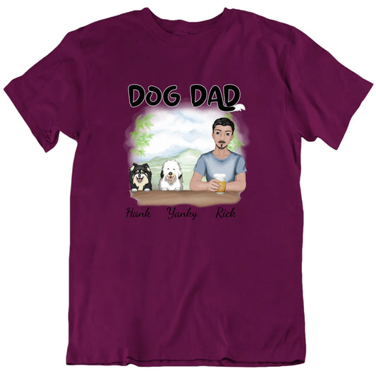 Dog Dad Custom Breed T Shirt