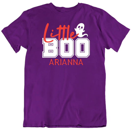 Customizable Little Boo Custom Name Ghost Halloween Personalized Premium Quality Unisex Gift T Shirt