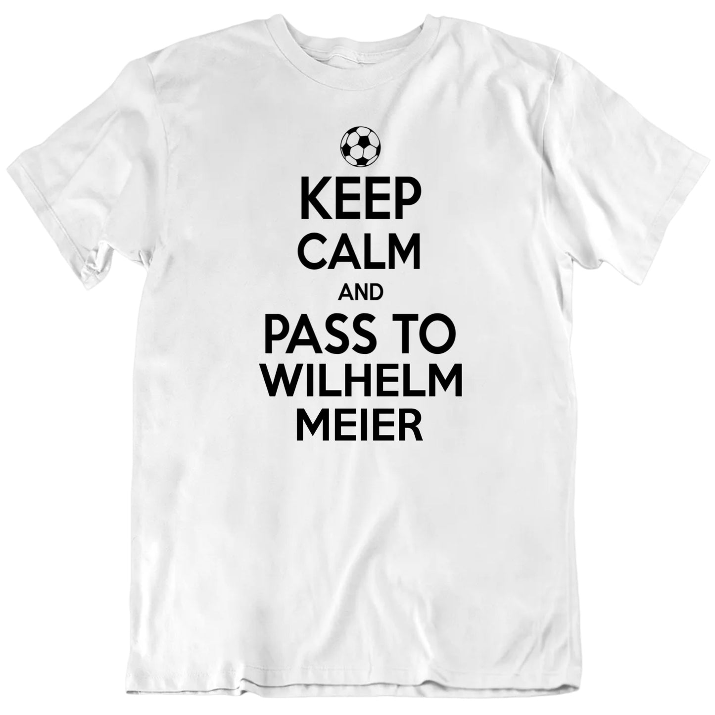 Customizable Keep Calm And Pass To Custom Soccer Player Name Premium Quality Personalized Unisex Gift T shirt