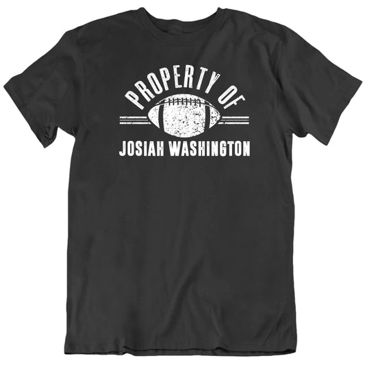 Customizable Property Of Custom Football Player Name Premium Quality Personalized Unisex Gift T shirt