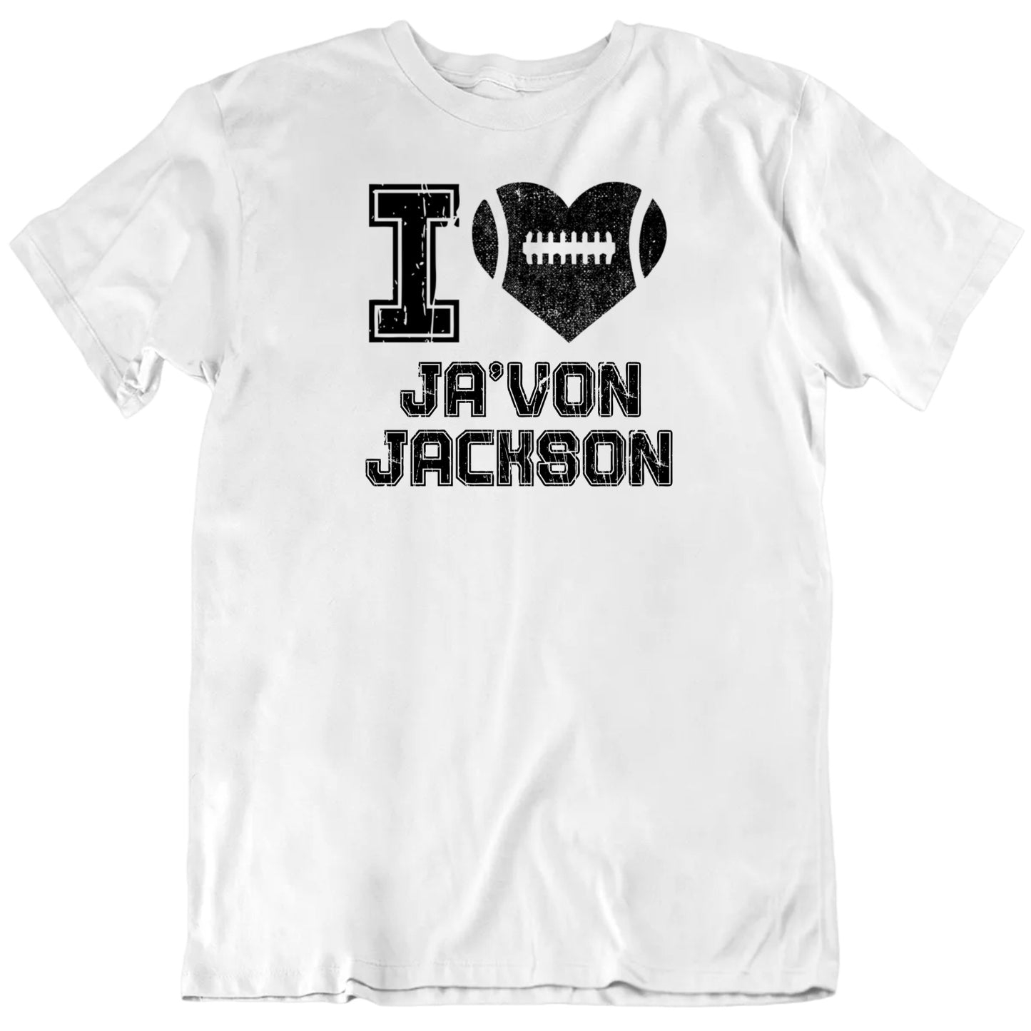 Customizable I Heart Love Custom Football Player Name Premium Quality Personalized Unisex Gift T shirt