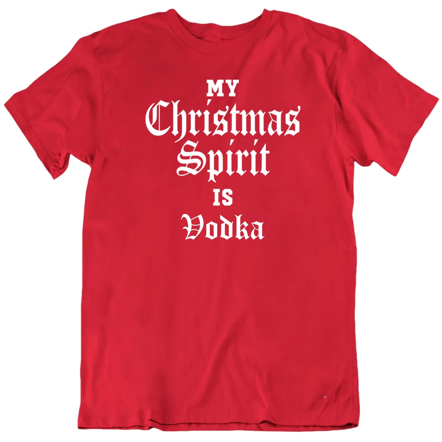 Customizable My Christmas Spirit Is Custom Favorite Drink Personalized Premium Quality Unisex Gift T Shirt