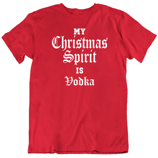 Customizable My Christmas Spirit Is Custom Favorite Drink Personalized Premium Quality Unisex Gift T Shirt