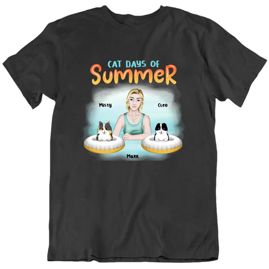 Cat Days Of Summer Customizable Cats T shirt