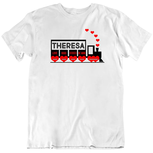 Customizable Love Train Be Mine Custom Name Personalized Premium Quality Unisex Valentine Gift T Shirt