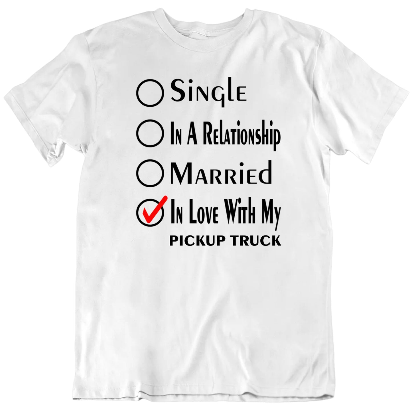 Customizable Single Married In Love With My Car Custom Car Name Premium Quality Personalized Unisex T shirt