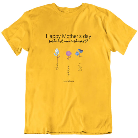 Happy Mother's Day Love Is Eternal Custom Names T shirt