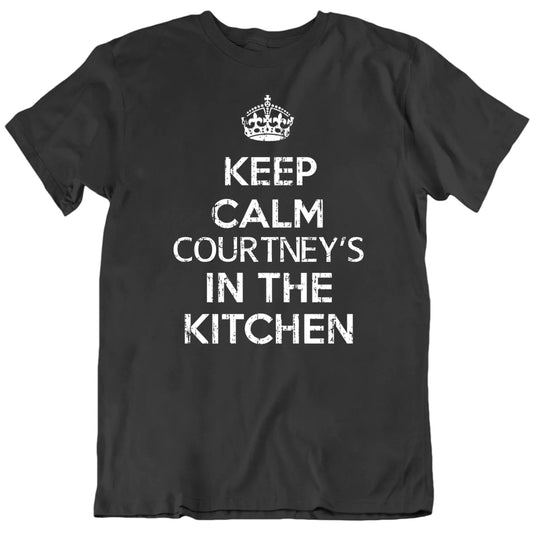 Customizable Keep Calm Someone's In The Kitchen Custom Name Personalized Premium Quality Unisex Gift T Shirt