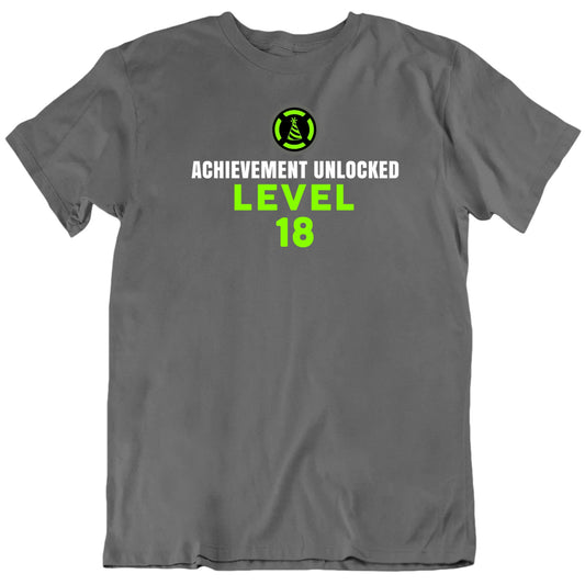 Customizable Achievement Unlocked Level Custom Age Birthday Personalized Quality Unisex Birthday Gift T Shirt