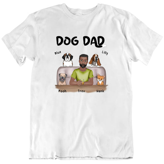 Dog Dad Custom Pet Father's Day Gift T Shirt