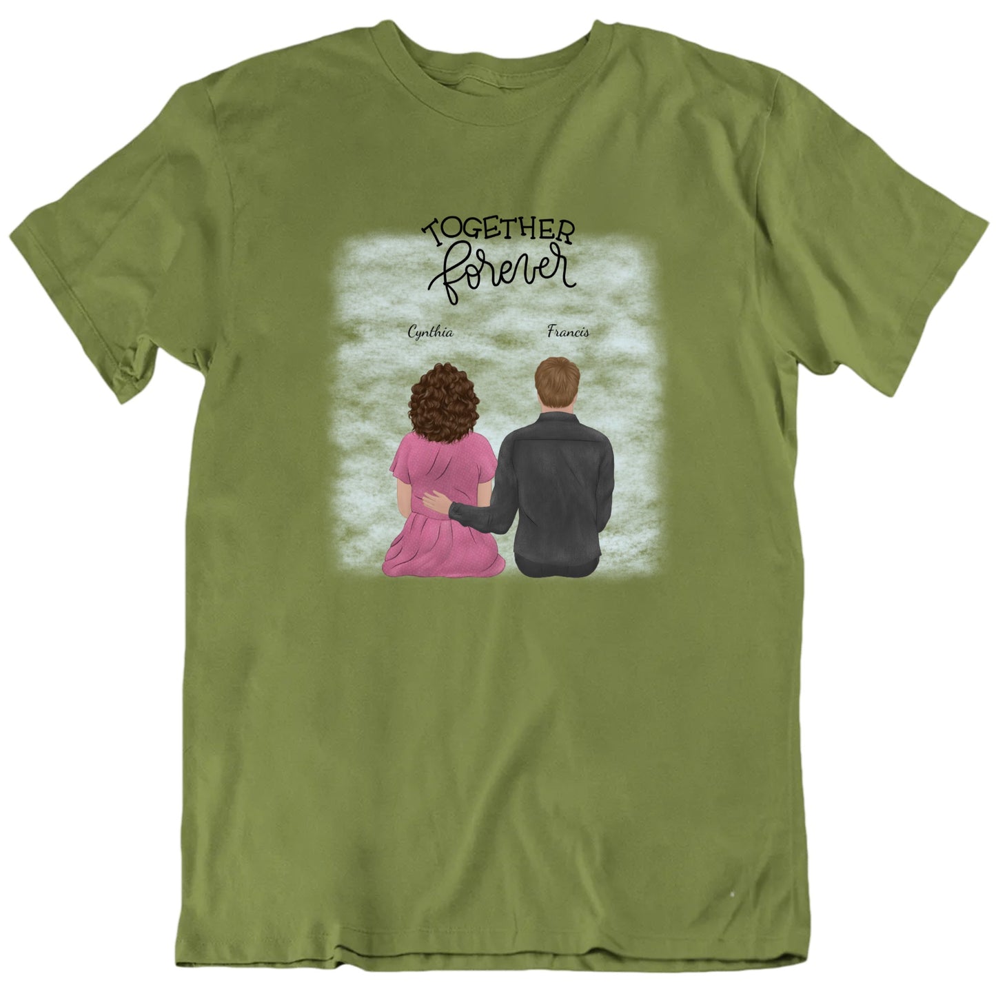 Together Forever Custom Names Valentine's Day T shirt